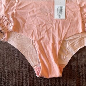 Pink High Waisted Lace Briefs
